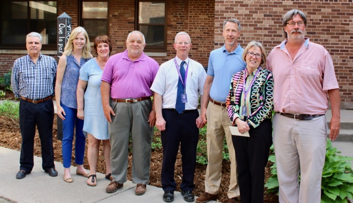 David Cadoret, Connie McMahon, Mamie Fabel, Dan Rosen, Tim Spika, Mark Syman, Mary Robison, and Steve Williams are retiring after teaching at CDH for a combined 260-plus years. 