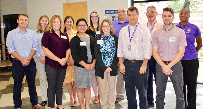 Pictured (L-R): John Pucci, Ceara Curry, Lori Linn, Morgan Lieske, Nan Wang, Melissa Bauer, Samantha Marta, Tony Yazbeck, David Sobolewski,  Paul Solmon, Connor Magee, and Crystal Flint.