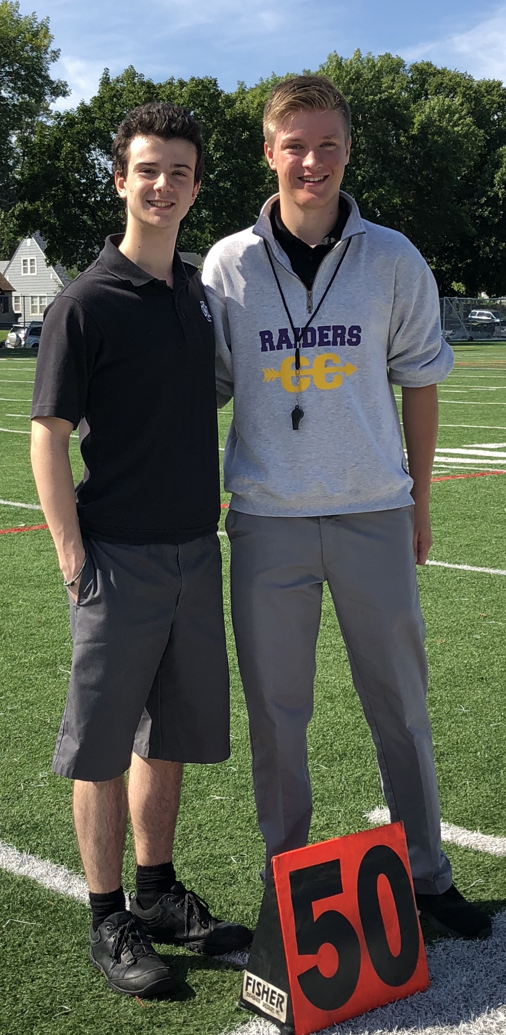 2018-19 Drum Majors Will Dusek and Tommy Zastrow