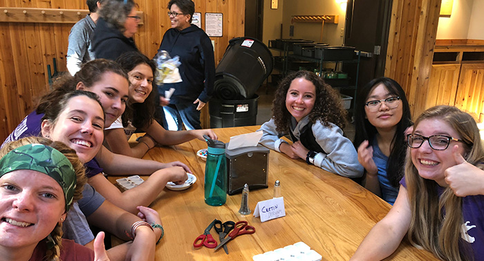 Members of the Class of 2019 bonding at Camp St. Croix. 