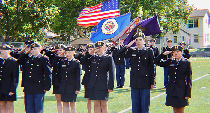 JROTC cadets at the Fall Review.