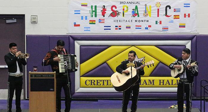Mariachi Estrella performed at the all-school assembly!
