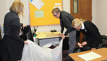 CeCe, Sam, and Abby pack up the bags to go to Bancroft.