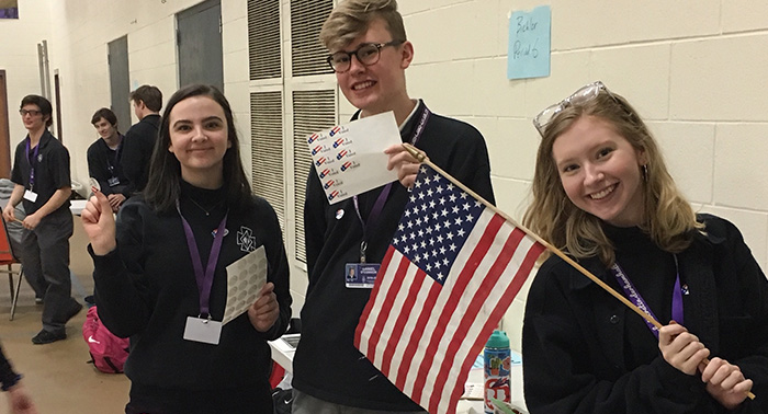 Students celebrate the spirit of Election Day!